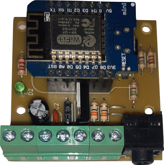 Interface WiFi para DMX <br> - 01 Saida SPI <br> - 01 Saidas DMX512 <br> - Jumper para selecionar alimentação 12 ou 5v